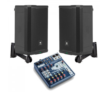 Акустична система 2 колонки JBL EON715 + мікшер